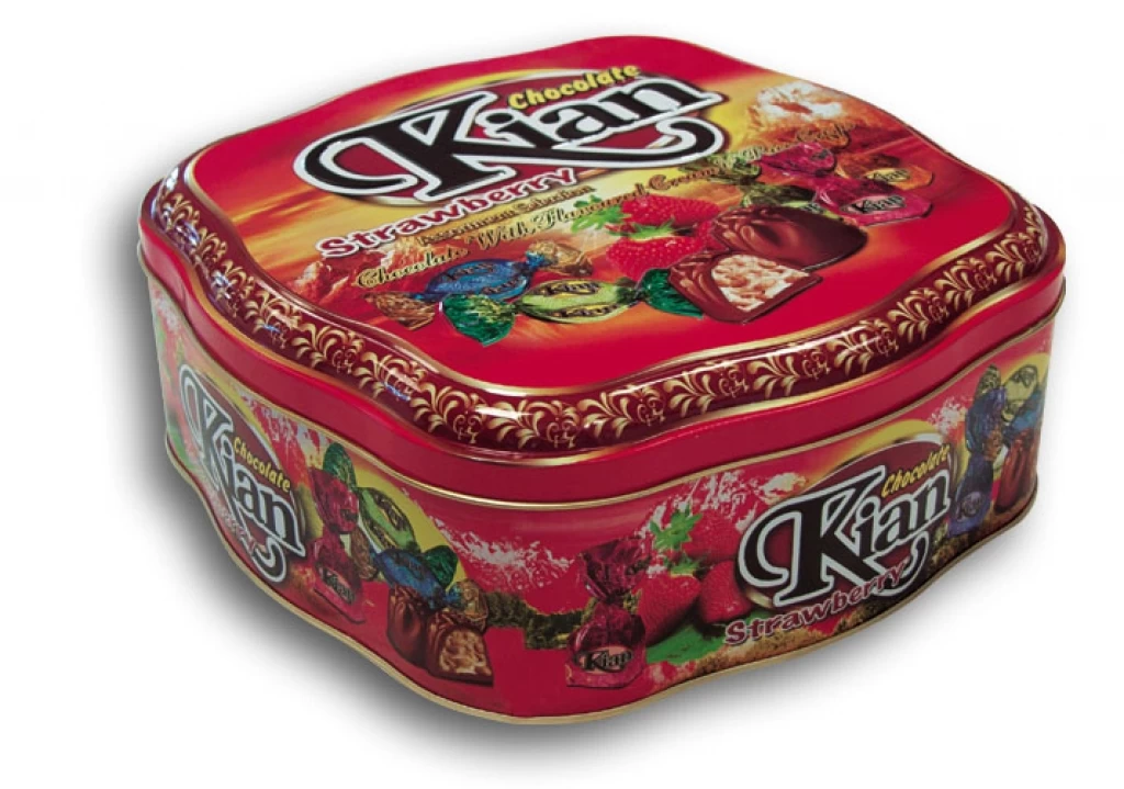 Kare Papatya Şekilli Teneke Kutu Metal Kutu